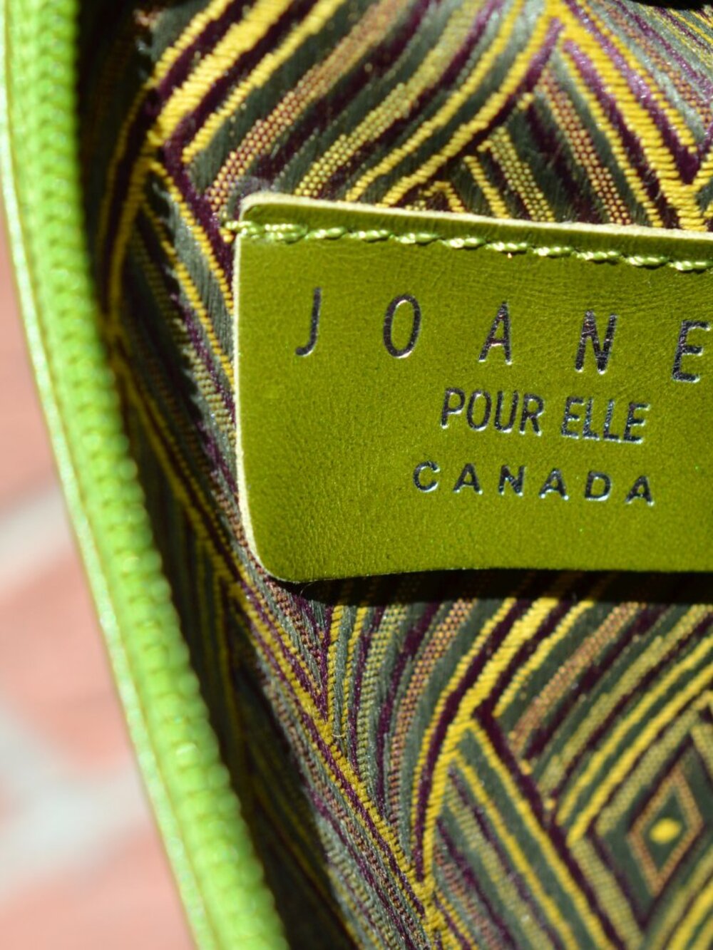 Joanel Pour Elle Green & Brown Leather Sling Bag - Picture 6 of 13